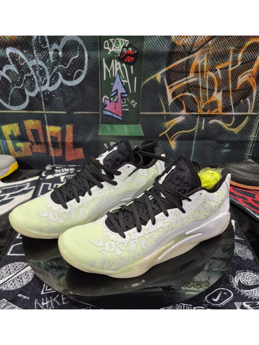 Jordan Zion 3 No Guts Low Top Sneakers White/Black/Barely Volt 2024 DR0675-110
